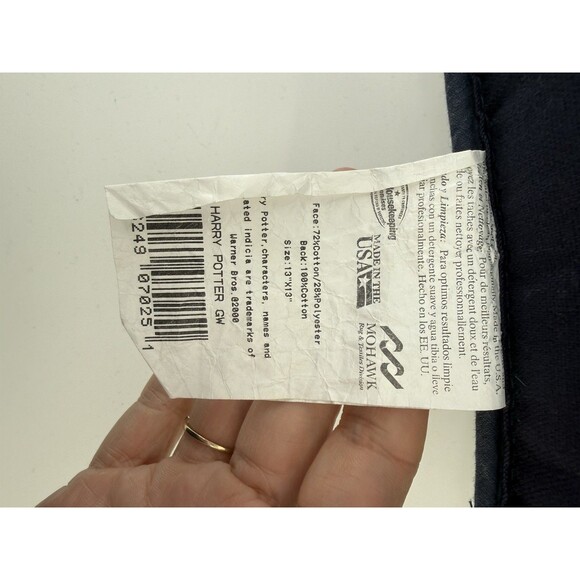 CLASSIC 2000 HARRY POTTER TAPESTRY THROW PILLOW 12" WIZARDLY SPELL HARRY WAND - Picture 3 of 7